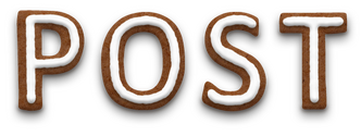 Post. The text is stylised to look like iced gingerbread letters.